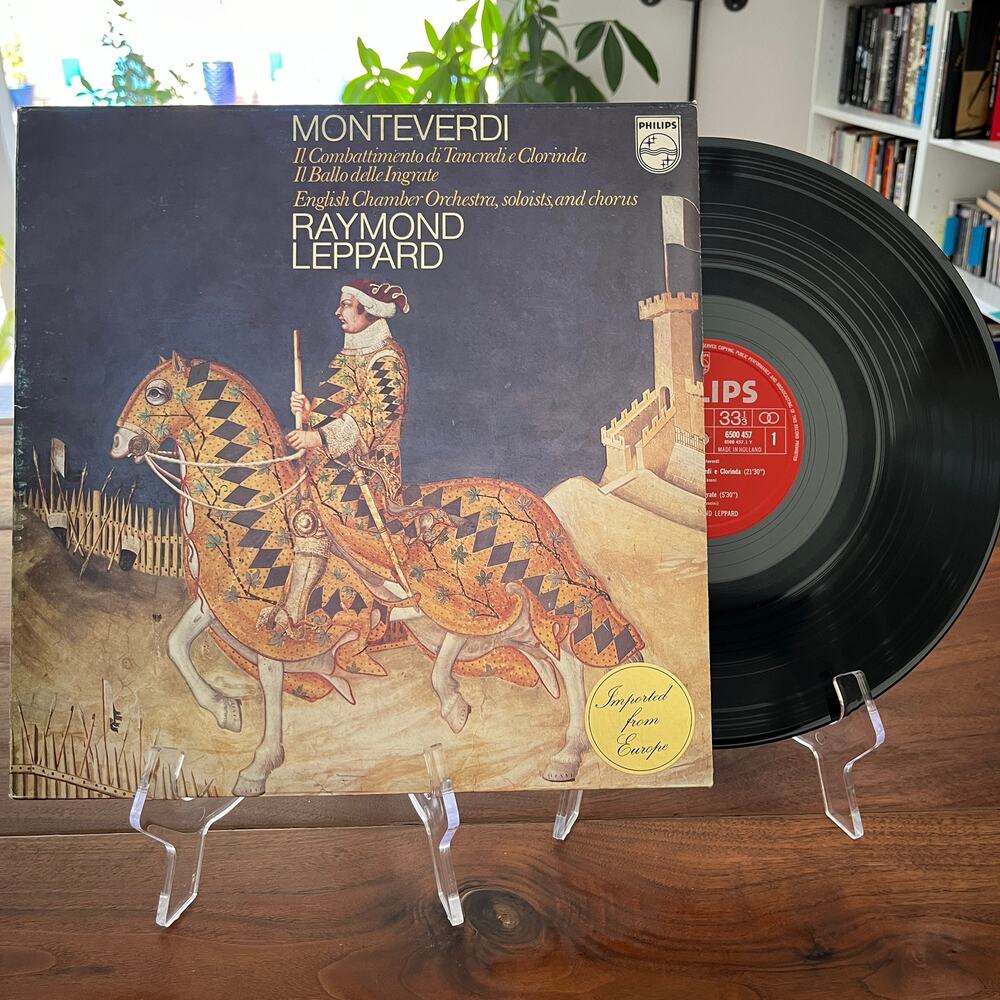 Monteverdi Raymond Leppard Il Combattimento di Tancredi e Clorinda LP Philips
